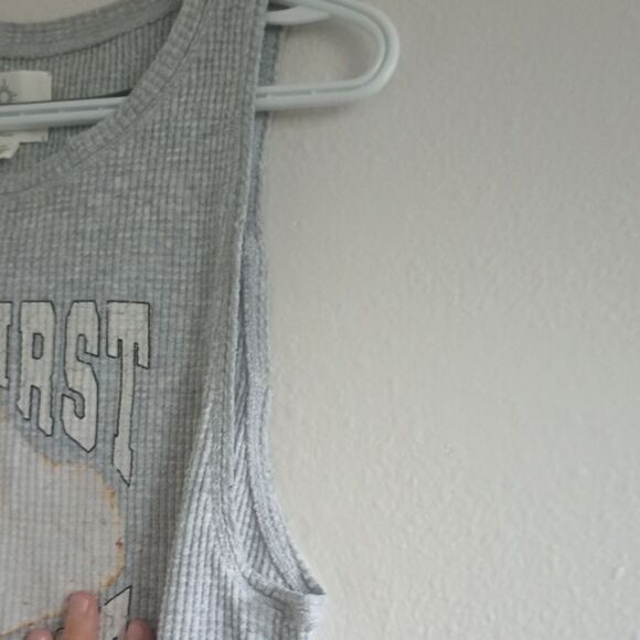 NWT OFFLINE By Aerie Wow! Waffle Tank Top Women's Sz S "But First Breakfast" - Picture 8 of 11